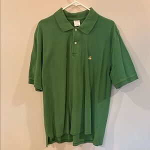 Brooks Brothers Green Polo Shirt with Gold Logo Men's L